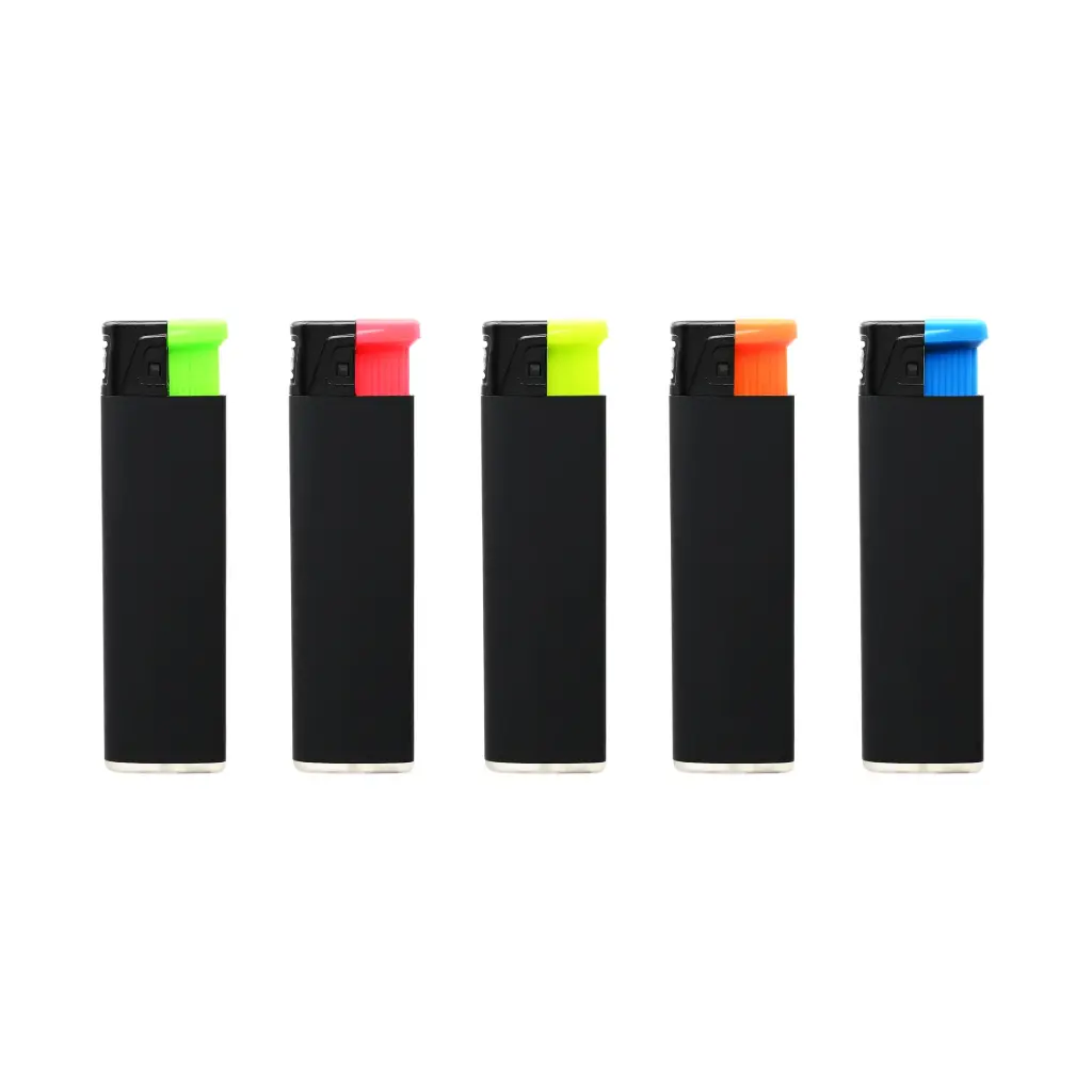 Atomic Electronic Lighter Powerflame Fixed Turbo Flame Refillable Rubber assorted