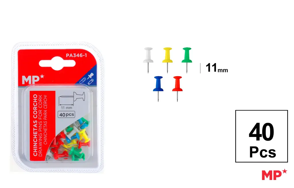 MP SPILLI CARTOGRAFICI 11MM 40PZ COL. ASS.