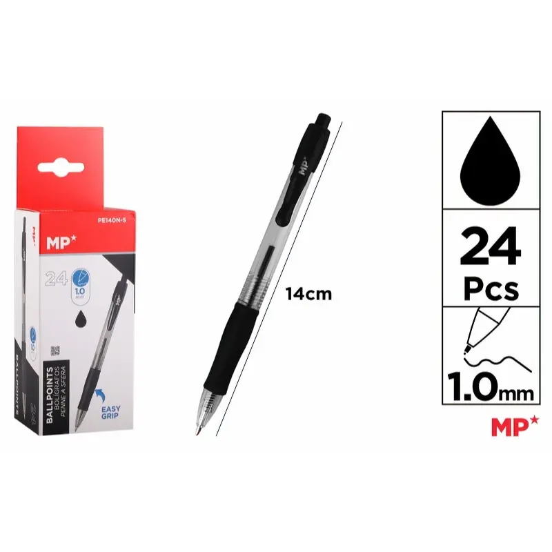 MP PENNE SFERA A SCATTO 1.0MM NERO