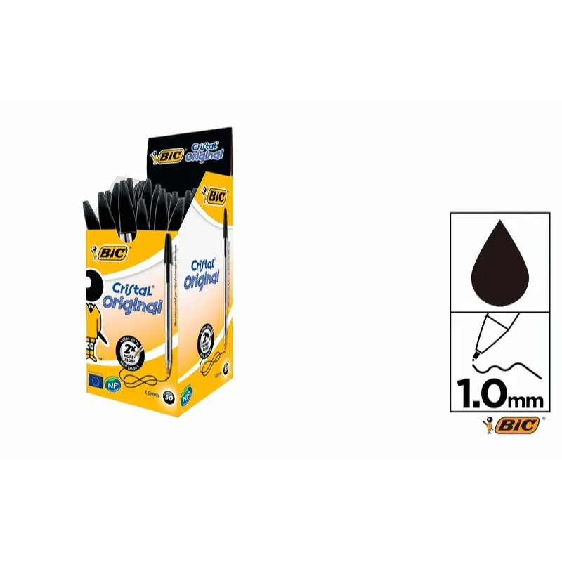 BIC PENNA A SFERA CRISTAL MEDIUM 1.0MM NERO