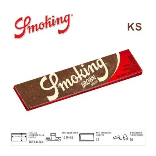 CARTINA SMOKING KS SLIM BROWN BOX 50