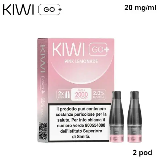 KIWI GO + POD (Anguria Ice/Watermelon Ice) 2ml, Nicotina 20mg/ml - 2 pezzi