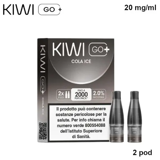 KIWI GO + POD (Coca Ice/Cola Ice) 2ml, Nicotina 20mg/ml - 2 pezzi