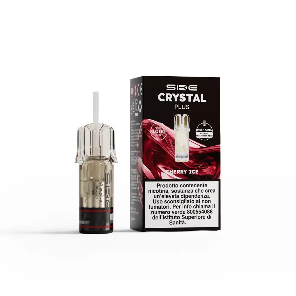[04]SKE Crystal Plus Pod ( Ciliegia Ice/Cherry Ice ) 2ml, Nicotina 20mg/ml