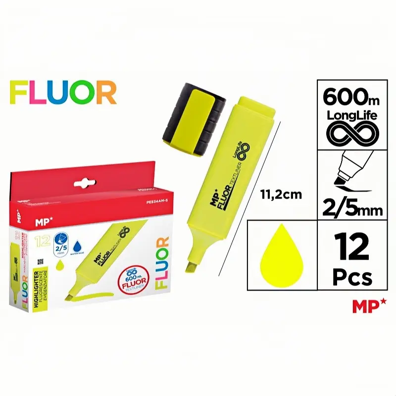 MP Evidenziatore Soft 2-5mm Giallo Fluo