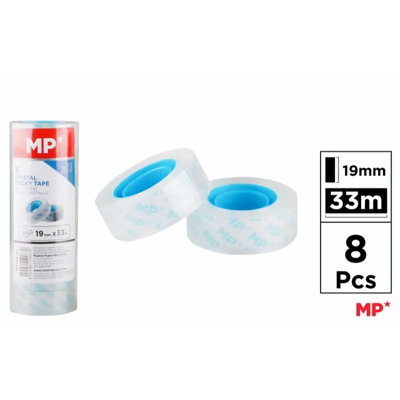 MP Nastro Adesivo Cristal 19mmx33m, 8pz