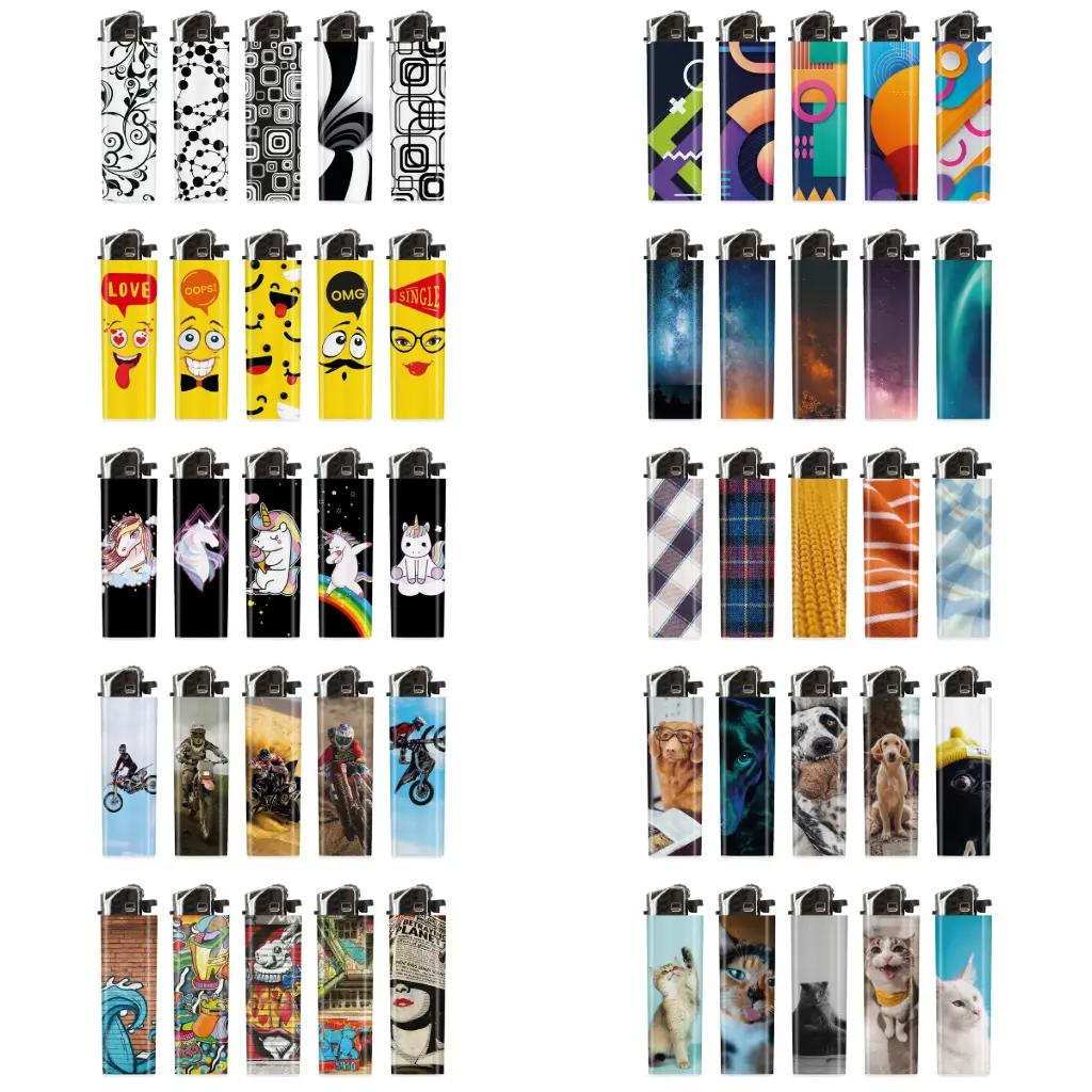 Atomic Flint Lighter Flower wheel Softflame Disposable 10 Designs Mixed 2025