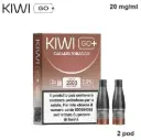 KIWI GO + POD (Tabacco Caramello/Caramel Tobacco) 2ml, Nicotina 20mg/ml - 2 pezzi