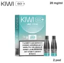 KIWI GO POD (Crema alla Menta/Mint Cream) 2ml, Nicotina 20mg/ml - 2 pezzi