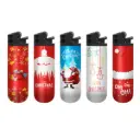 FLS by ATOMIC accendini pietrina fiamma morbida usa e getta flower wheel natalizi 3 assortiti con struttura