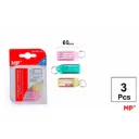 MP Portachiavi con Targhetta 50mm | 6pz, Colori Assortiti