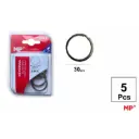 MP Anelli Piatti per Portachiavi 30mm | 5pz Cromati