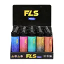 FLS by Atomic Flint Lighter Flower wheel Softflame Disposable 2-Tone Metallic