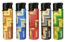 Coney Electronic Lighter Oval Jet Blue Jetflame Refillable Touchy Colored Cubes assorted