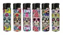 Coney Electronic Lighter Oval Jet Blue Jetflame Refillable La Catrina assorted