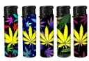 Coney Electronic Lighter Oval Jet Blue Jetflame Refillable Leaf assorted
